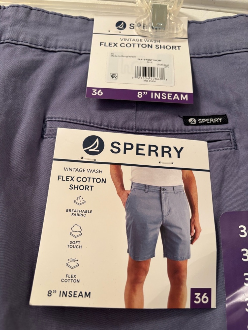 SPERRY MENS Chambrey Blue Chino Shorts Everything you could want. 
34 Waist